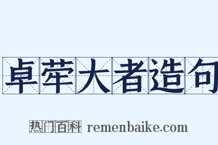 卓荦大者造句是什么意思的图片